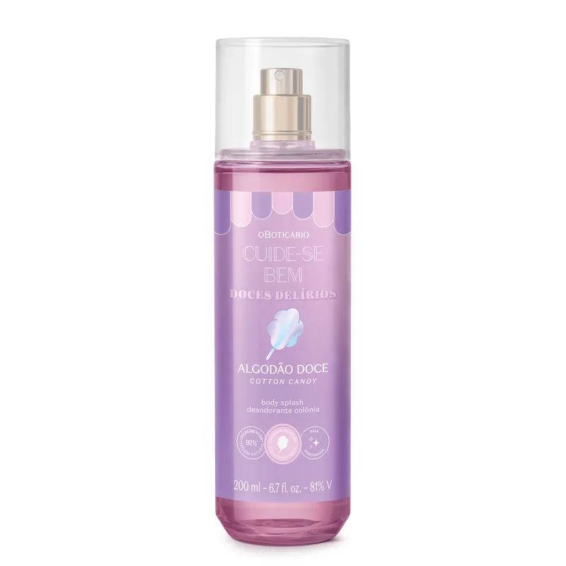 BODY SPLASH DESODORANTE COL�NIA CUIDE-SE BEM DOCES DEL�RIOS ALGOD�O DOCE 200ML